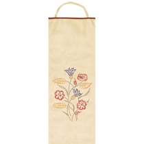Sac à pain en coton écru Fleurs des champs