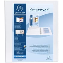 Classeur Kreacover 4 Anneaux Dos 60Mm Blanc
