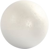 Boules en polystyrène, d 12 cm, blanc, 5 pièces/ 1 Pq.