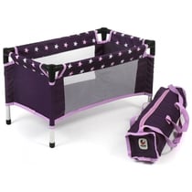 Lit parapluie étoiles lilas poupée - bayer chic 2000 - 65271 - accessoire poupon