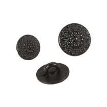 Lot de 6 boutons métal fleurs noir