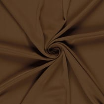 Tissu Crêpe stretch uni Noisette