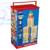 Baril técap multi color 300 planchettes en bois - jeujura - 8313 - jeu construction