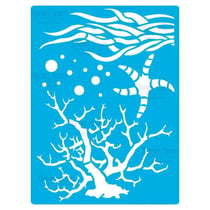 Pochoir plastique souple réutilisable 18,5 x 14,5 cm Fabrika Decoru FOND MARIN 367