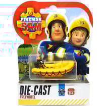 Véhicule en métal sam le pompier - neptune bateau jaune - voiture miniature - dickie 203091000