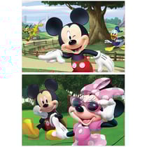 Puzzle disney : mickey et minnie au parc 2 x 20 pieces - educa - 18884