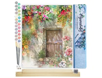 Peinture par Numéro Figured'Art - Porte de la Cave - Kit de Loisir Créatif DIY Numéro d'Art Complet - 40x50cm toile roulée + châssis en bois à monter
