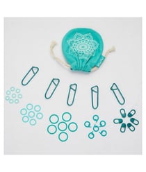 Set de 100 marqueurs de mailles -The Mindful - Knitpro Bleu