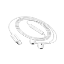 Mayaxess Écouteurs pour Xiaomi 15 Filaires USB-C avec Micro intégré Blanc