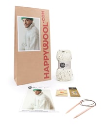 Kit Tricot Pull Homme Laine Gaby ECRU L