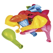 Ballons en latex métallique, 30cm ø,  couleurs assorties, 14 pces
