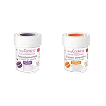 2 colorants alimentaires en poudre - orange-violet