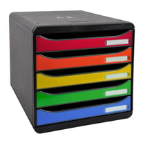 Module de classement Big Box Plus 5 tiroirs Iderama - Arlequin brillant - Exacompta