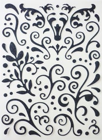 Sticker pailleté adhésif Arabesque Noir