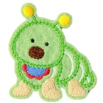 Lot de 3 écussons thermocollants adorable chenille 5x5cm
