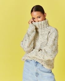 Kit Tricot Pull Femme Laine Gaby ECRU 34/36