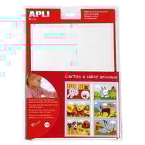 Cartes à sable Animaux 6 cartes A5