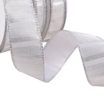 Bobine 25m ruban métallique laitonné argent