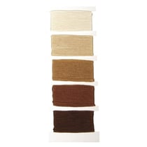 Fil en coton StitchetKnot, 5 couleurs chaque 10m en , brun-noisette