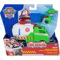 Coffret pat patrouille fire rescue : rocky avec son camion-citerne de pompier - véhicule - figurine - paw patrol - spin master - 20151439