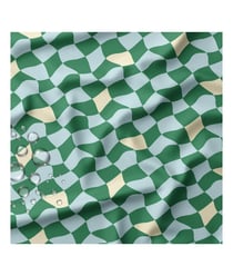 Tissu imperméable damier de 140 cm de largeur Vert 90 vendu par 50 cm