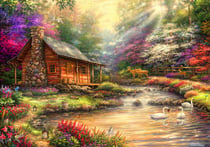 Puzzle 1000 pièces - Chuck Pinson - Brookside Retreat - Bluebird Puzzle