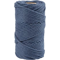 Cordon pour macramé, L : 55 M, d 4 mm, bleu, 330 gr/ 1 rouleau