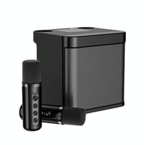 Microphone Bluetooth Karaoke Sans Fil Puissant Avec Réglages Audio Avancés Noir YONIS