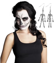 Paire de Boucles d'oreilles Squelette