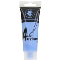 MégaCréa DIY - Peinture acrylique mate bleu moyen tube 75 ml