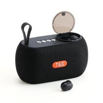 Enceinte Bluetooth 2 En 1 + Écouteur Sans Fil Immersion Sonore TWS FM Noir YONIS