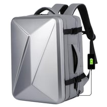 Sac À Dos Ordinateur Grande Capacité Imperméable Avec Port USB Gris 2 YONIS