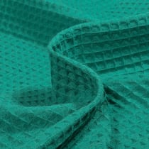 Tissu Nid d'abeille Vert émeraude - Au mètre