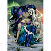 Puzzle la fee du dragon des glaces 500 pieces - art fantastique et feerique - educa - 19906
