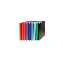 Classeur rembordé polypropylène 4 anneaux 15mm - A4 - Couleurs assorties - x 20 - Exacompta