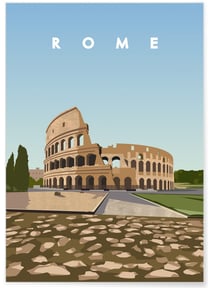 Affiche ville Rome | A3 : 29,7x42cm