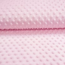 Tissu Doudou Ultra doux Pois Rose layette Au mètre