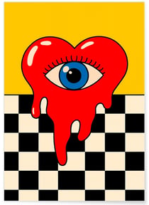 Affiche Coeur hypnotique | A3 : 29,7x42cm