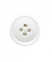 Carte de 4 boutons rebord blanc 20mm - Distrifil Blanc