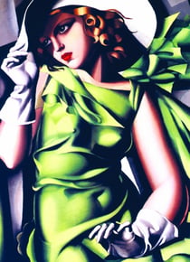 Puzzle 1000 pièces - Tamara De Lempicka : Portrait Féminin en Vert - Eurographics