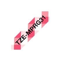 Tape lamined White red 12 m - P-Touch