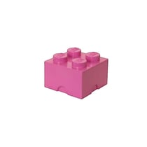Conteneur de rangement LEGO en forme de brique rose