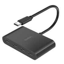 Belkin Hub USB C Power Delivery 100W 4x USB C Charge Synchronisation Rapide Noir