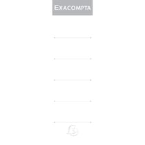 Paquet 10 étiquettes classeur a levier dos de 70mm - Blanc - Exacompta