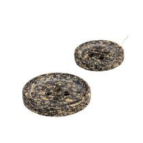 Lot de 3 boutons écorces de riz noir