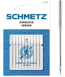 Aiguilles universelles pour Surjeteuse et Brodeuse - Dimension 80/12 - SY 2054 / 16X75 - 10 Pces-Schmetz Gris