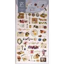 Sticker Antique Floral, 15x9,2cm, PVC, 1feuille
