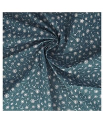 Tissu coton ombelles de 140 cm de largeur 21 Bleu canard vendu par 50 cm