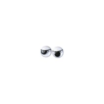Yeux mobiles avec cils ø10mm, noir,, à coller, 10 pces