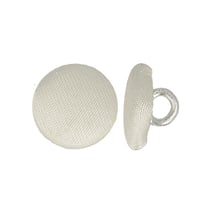 Lot de 6 boutons recouvert satin (10mm - Ivoire)